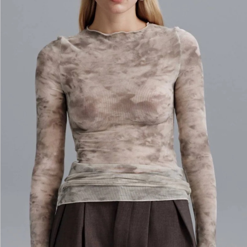 Beige Sheer Top